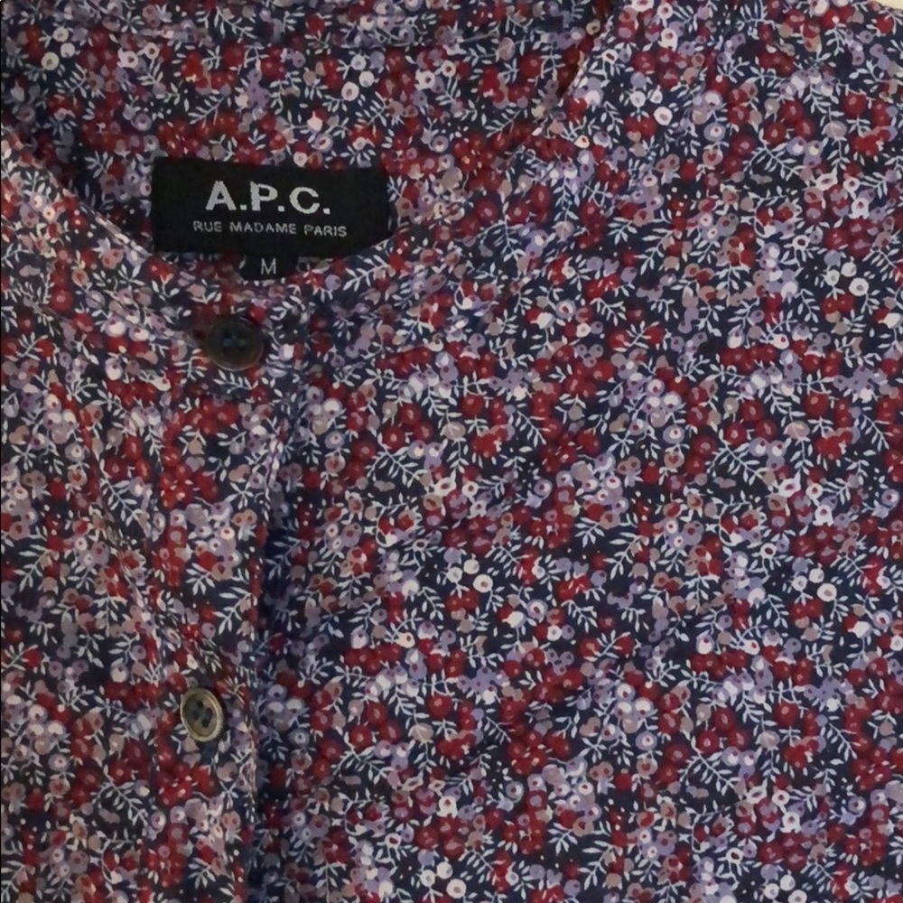 APC Blouse - collarless buttoned shirt